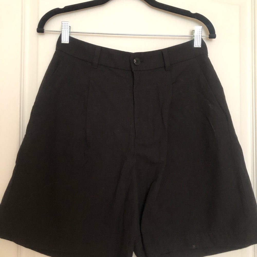 Comptoir Des Cotonniers Linen Blend Pleated Shorts